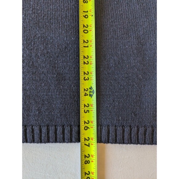 Marks & Spencer Sweater Womens Large Wool Knit Pullover‎ Navy Blue V Neck Collar - Picture 9 of 9